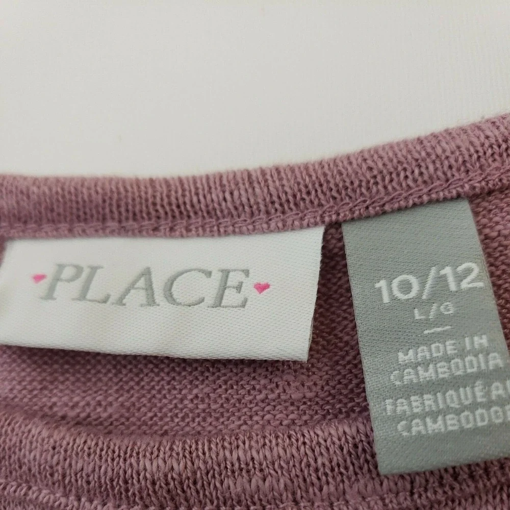 NWT The Children's Place Sweater Girl's Long Sleeve Stretch Orchid 10/12 Large